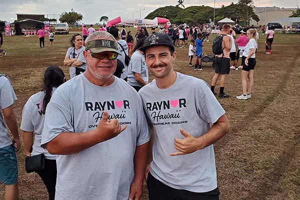 image of Raynor crewmembers at cancer walk